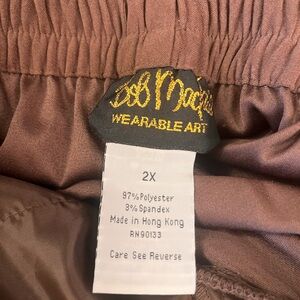 Bob Mackie Wearable Art Brown suede microfiber Women's Pants